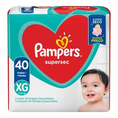 Fralda Pampers Supersec XG 40 Unidades