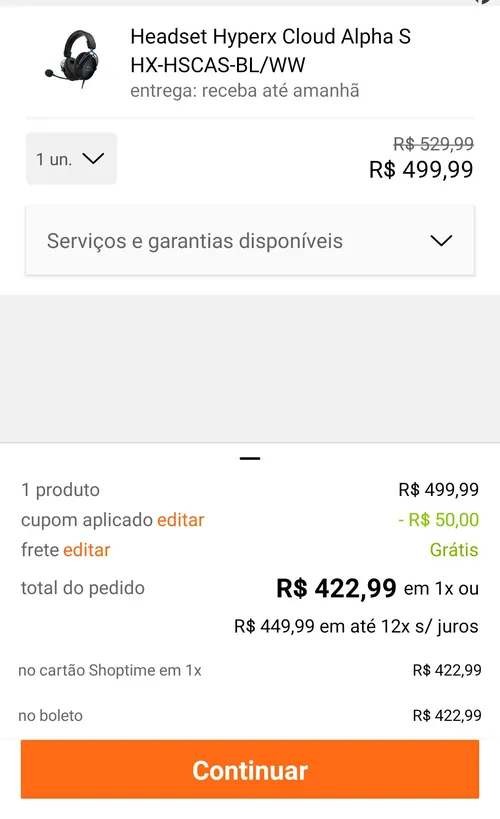 Imagem na descrição da promoção