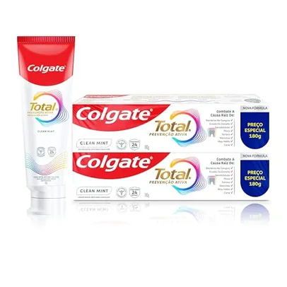 [Rec] Creme Dental Colgate Total Clean Mint 180g 2 unidades