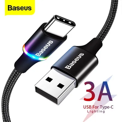 [CONTA NOVA] USB TIPO C - BASEUS LED 3.A | R$2,66