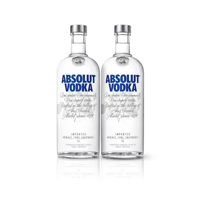 Kit Vodka Absolut 1L - 2 Unidades