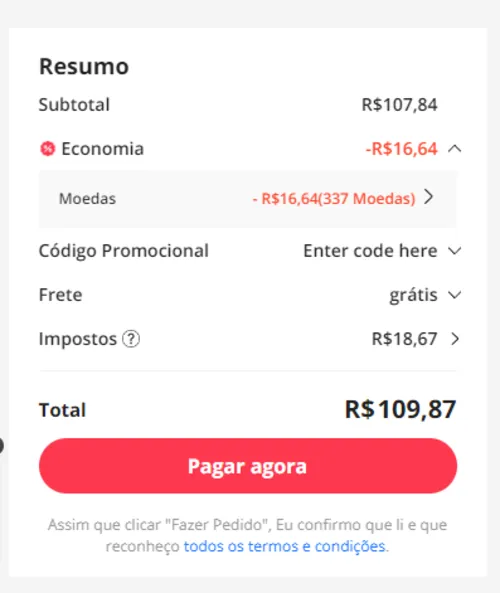 Imagem na descrição da promoção