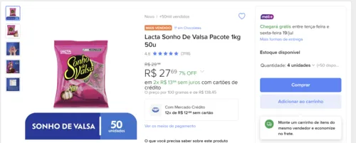 Imagem na descrição da promoção