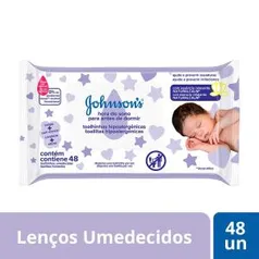 [Nordeste] 3x Lenços Umedecidos Johnsons Baby Hora Do Sono 48 Unidades | R$0,58