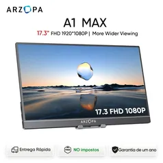 [BR] Monitor MINI LED 17,3” ARZOPA A1 MAX Portátil, usb C, HDMI, Display Externo 1080p