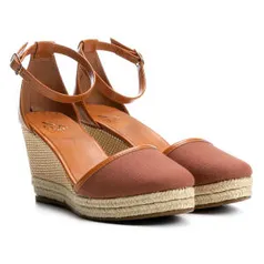 Sandália Anabela Ala Espadrille Feminina - Caramelo R$30