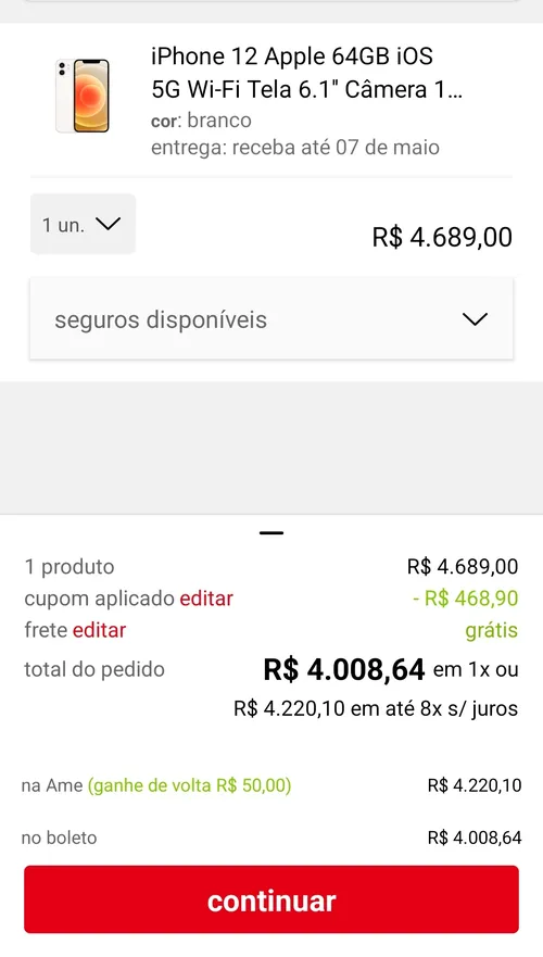 Imagem na descrição da promoção