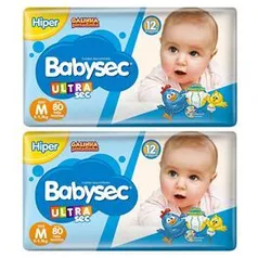 Fralda Babysec UltraSec Galinha Pintadinha M - Kit com 160 Unidades | R$90