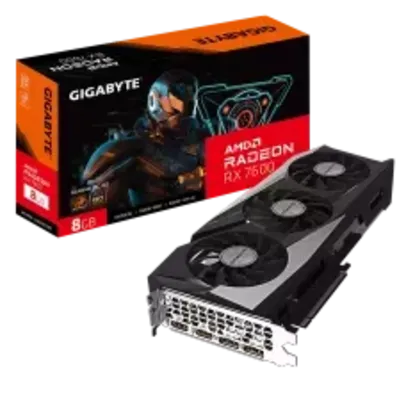 Placa De Vídeo Gigabyte AMD Radeon RX 7600 Gaming OC, 8GB, GDDR6, FSR, Ray Tracing, GV-R76GAMING OC-8GD