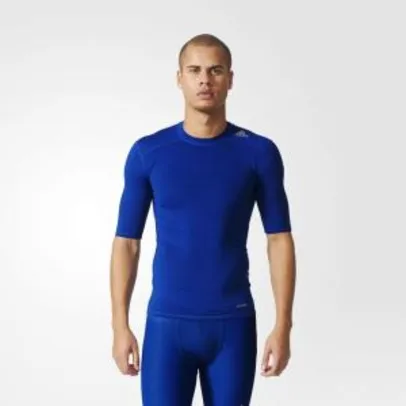 Camiseta Adidas Techfit Base Azul - R$59,90