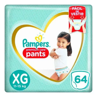 Foto do produto Fralda Descartável Pampers Premium Care Pants Xg 64 Unidades