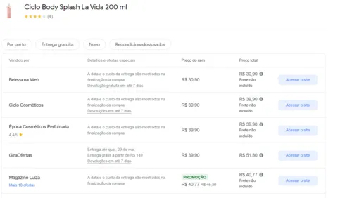 Imagem na descrição da promoção