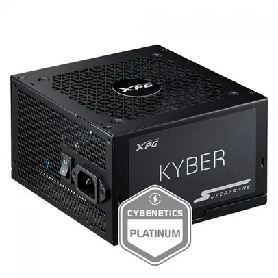 Fonte XPG Kyber SuperFrame, 850W, 80 Plus Gold, Cybenetics Platinum, Com conector PCIe 5.0, PFC Ativo