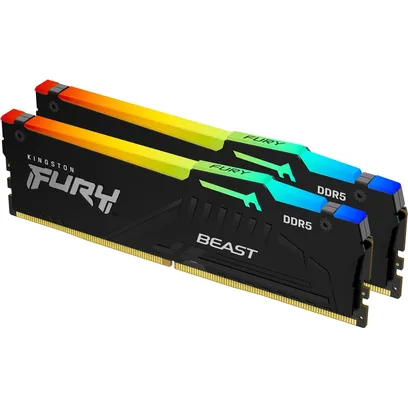 Foto do produto Kingston Memória Ram Fury Beast Rgb 16GB 2x8gb Ddr5 5600mhz Preto