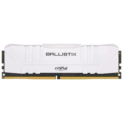 Memória Crucial Ballistix 8GB DDR4 3000 Mhz, CL15, Branco - BL8G30C15U4W | R$269