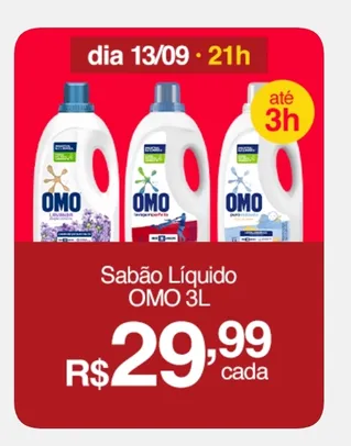 (APP/AME R$27) Sabão Liquido OMO 3L