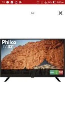 TV LED 32" Philco PTV32G50D HD com Conversor e Receptor Digital 2 HDMI 1 USB