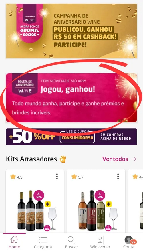 Imagem na descrição da promoção