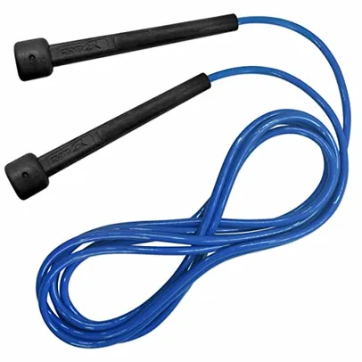 Corda de Pular Muvin Basics Tamanho Ajustável em PVC -  Exercícios - Crossfit - Academia - Tamanho Máximo 3,15 Metros - Azul