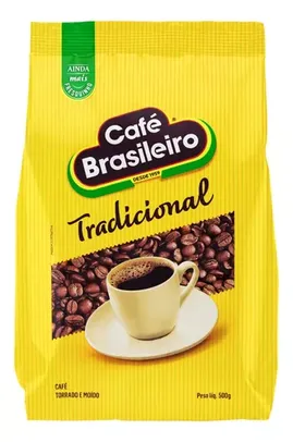 Café Torrado e Moído Tradicional Café Brasileiro Pacote 500g