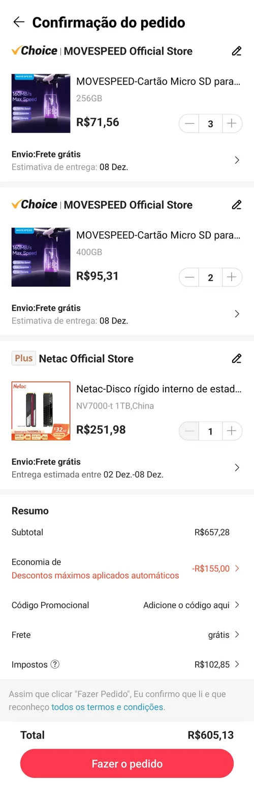 Imagem na descrição da promoção