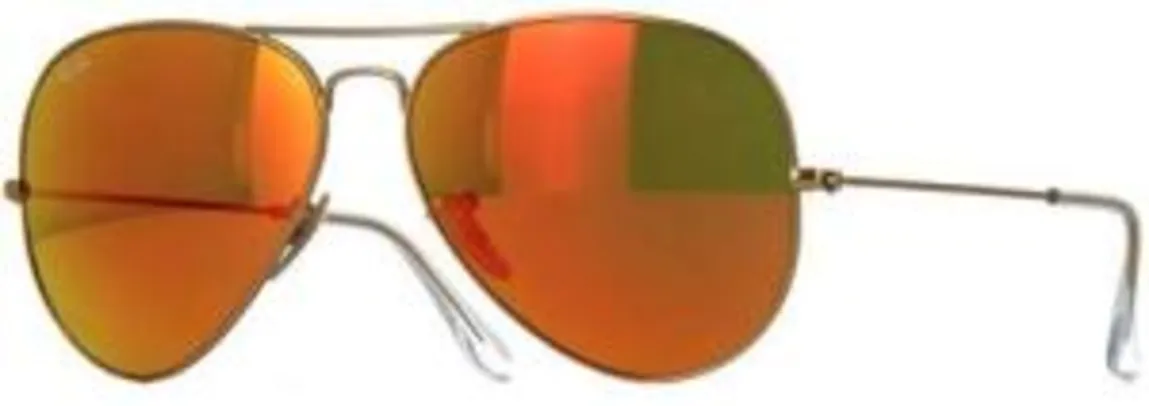 Óculos De Sol Ray Ban Aviator De Metal Dourado Fosco - 0Rb3025L 112/6958