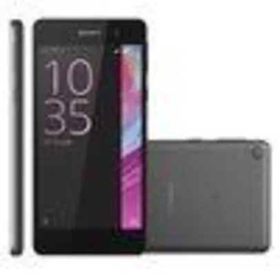 Smartphone Sony Xperia E5, Single Chip, 16GB, 13MP, 3G, Preto, Claro - F3313 - R$539