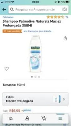 [Prime] Shampoo Palmolive Naturals Maciez Prolongada 350Ml | R$ 4 [Comprando 5]