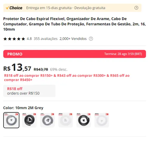 Imagem na descrição da promoção