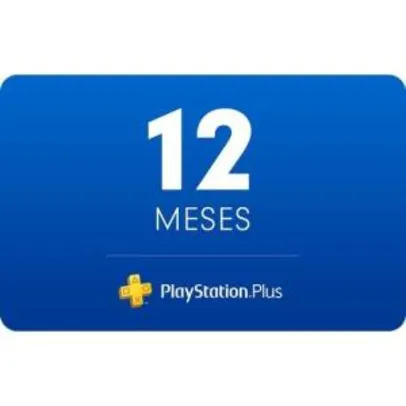 [R$92 CUPOM APP AME] Gift Card Digital Sony Playstation Plus 12 Meses | R$112