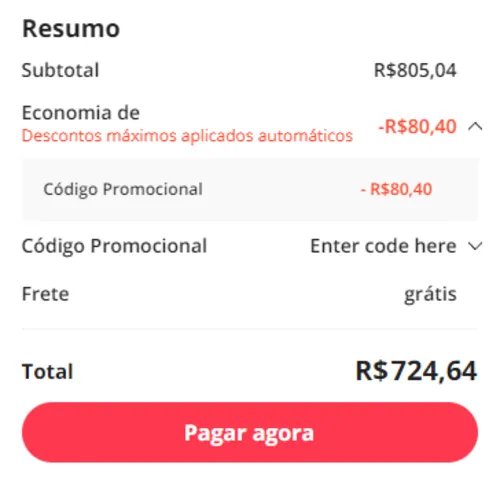 Imagem na descrição da promoção