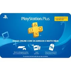 Gift Card Playstation Plus 12 Meses + R$60 créditos - R$ 170