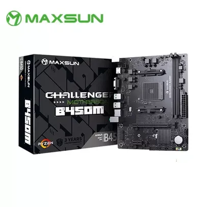 Placa mãe B450M Maxsun AMD - Suporta memória DDR4, NVME/SATA e Processador Ryzen