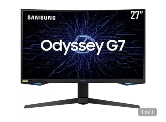 Monitor game curvo samsung odyssey G7 27 ” wqhd, 240hz, 1ms, hdmi, display port , usb, g sync ,