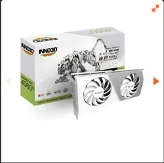 Placa de Vídeo INNO3D NVIDIA GeForce RTX 4060 Ti TWIN X2 OC WHITE, 8GB, GDDR6, DLSS, Ray Tracing, N406T2-08D6X-171153W