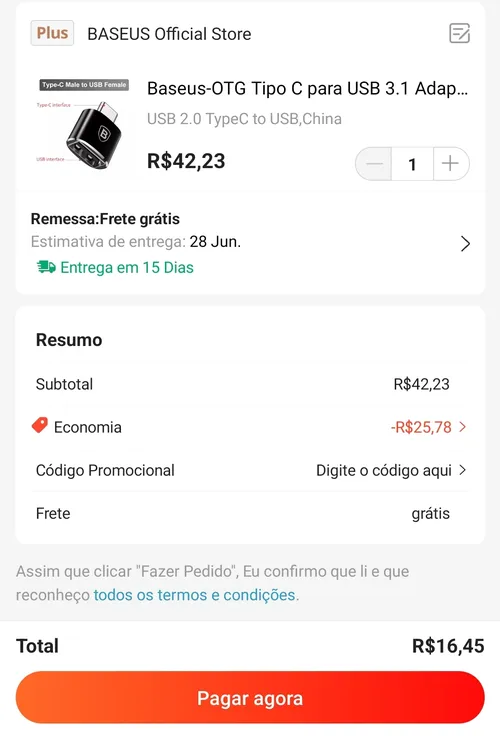 Imagem na descrição da promoção