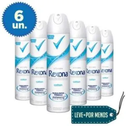 [Kangoolu] 6 Desodorantes Aerosol Rexona Women - R$ 49,92