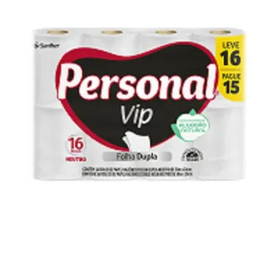 (Regional) (60% OFF na 2ª unidade) Papel Higiênico Folha Dupla 30 Metros Personal Leve 16 Pague 15