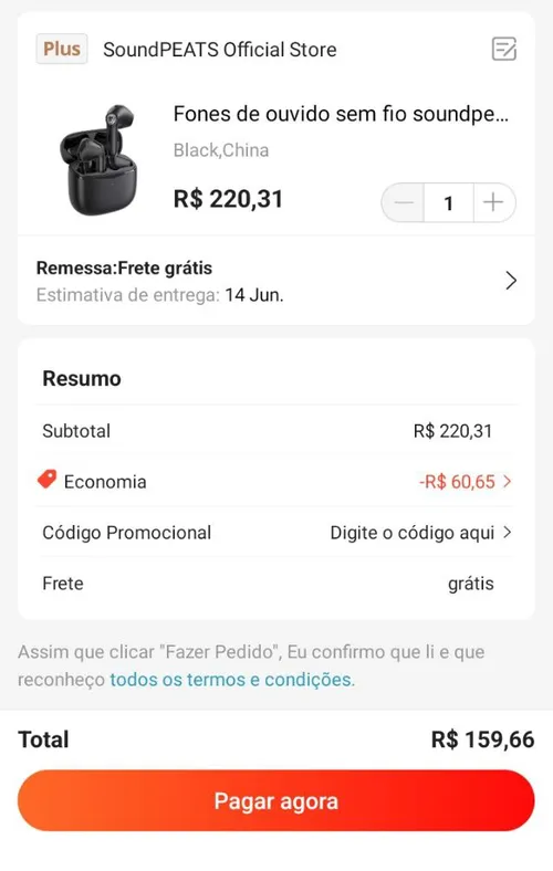 Imagem na descrição da promoção