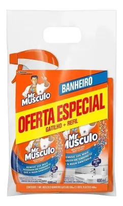 Kit Desinfetante Mr Músculo Uso Geral 500ml + Refil 400ml