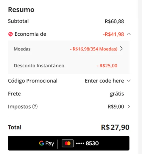 Imagem na descrição da promoção