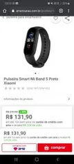 Pulseira Smart Mi Band 5 Preto Xiaomi | R$132