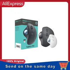 [Taxa Inclusa] - Mouse Trackball Sem Fio Logitech Ergo M575 [black/white]