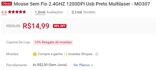 Imagem na descrição da promoção