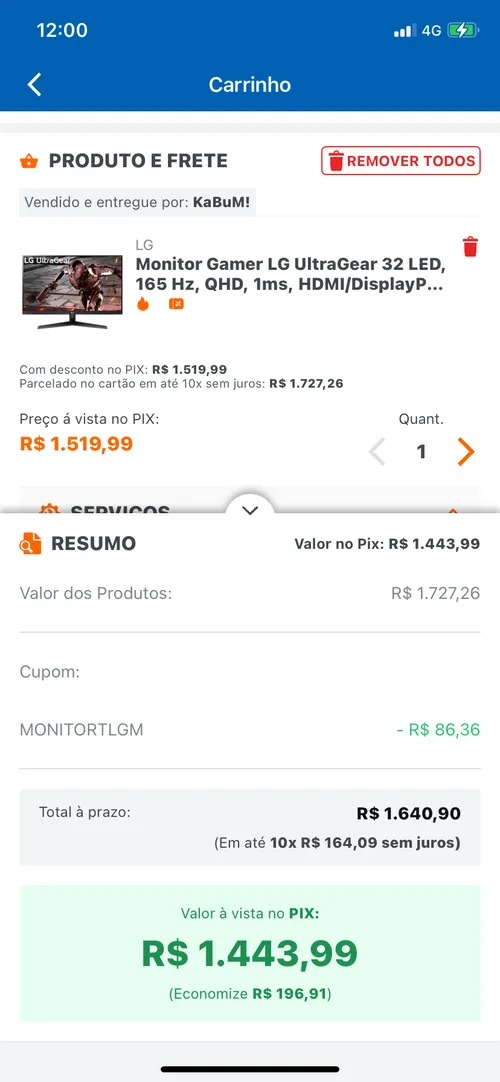 Imagem na descrição da promoção