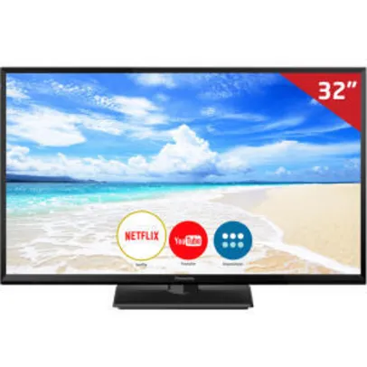 Smart TV LED 32´ HD Panasonic, 2 HDMI, USB, Bluetooth, Wi-Fi - TC-32FS600B - R$799