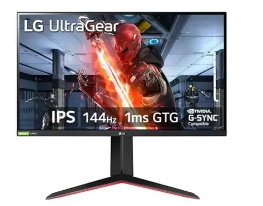 Monitor Gamer LG UltraGear 27 Full HD, 144Hz, 1ms, IPS, HDMI e DisplayPort, HDR 10, 99% sRGB, FreeSync Premium, VESA - 27GN65R