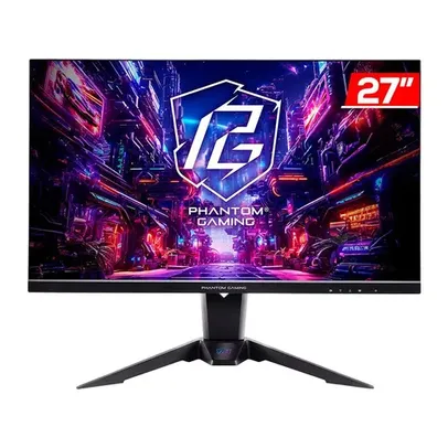 Monitor Gamer AsRock PG27QFT2A, 27 Pol, IPS, QHD, 1ms, 180Hz, Wifi, FreeSync, HDMI/DP, PG27QFT2A