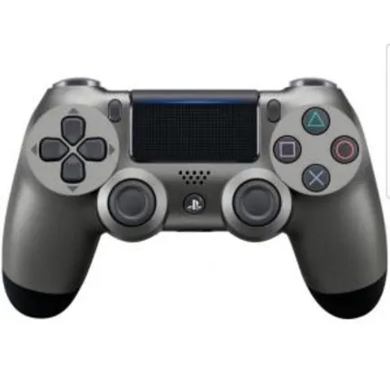 [ CLUBE DA LU + APP ] Controle para PS4 sem Fio Dualshock 4 Sony - Preto Metálico