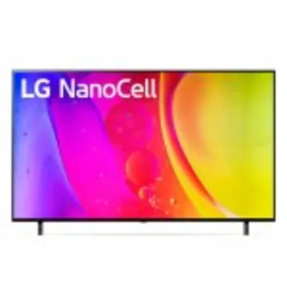 Smart TV 55'' LG 4K NanoCell 55NANO80 2022 Inteligência Artificial AI ThinQ Smart Magic Google Alexa Preto